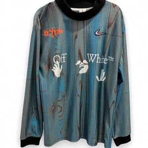 Off-White™️ X Nike Imperial Blue Woodgrain Football Jersey